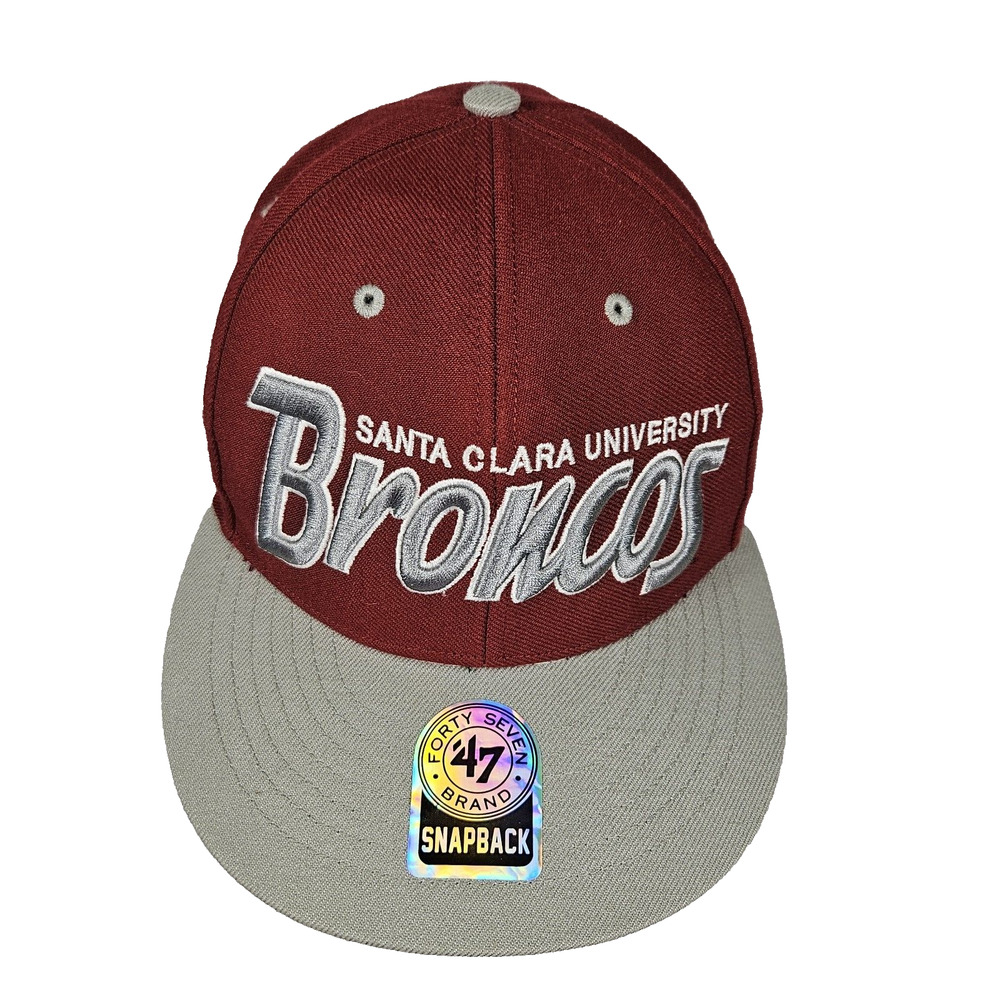 Rare Vintage Santa Clara University Broncos '47 Brand SnapBack Hat Cap Y2K NCAA